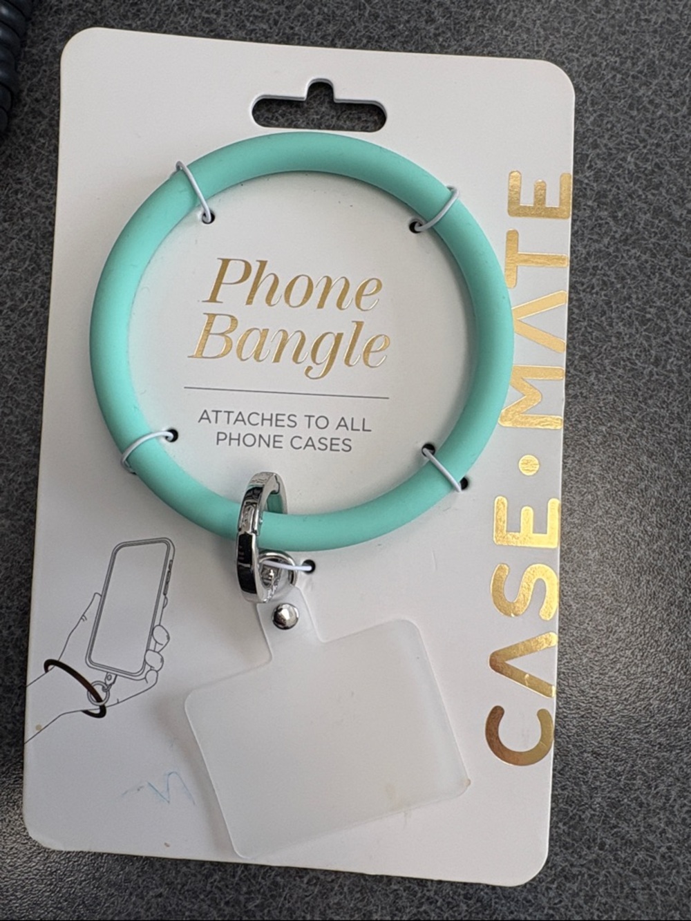 case-mate Turquoise Silicone Wrist Ring Keychain